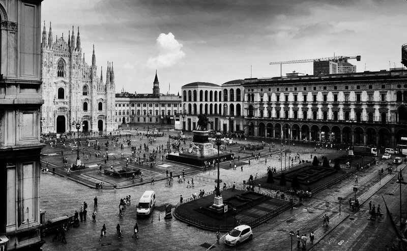 Milan Cathedral Square — Black