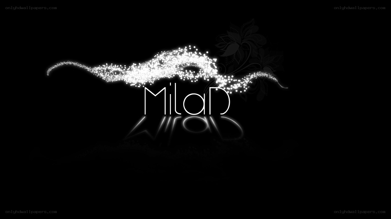 Milan logo with sparkles