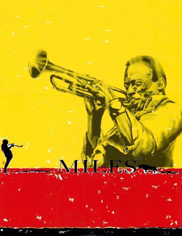Miles Davis trumpet artist poster