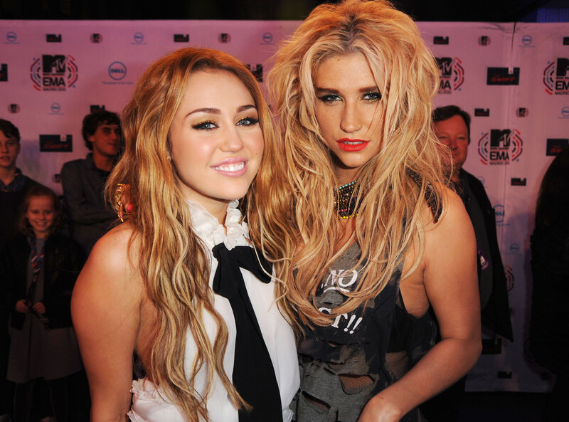 Miley Cyrus and Kesha at MTV EMA