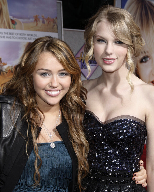 Miley Cyrus and Taylor Swift at premiere