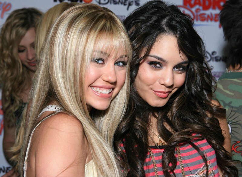 Miley Cyrus and Vanessa Hudgens at event