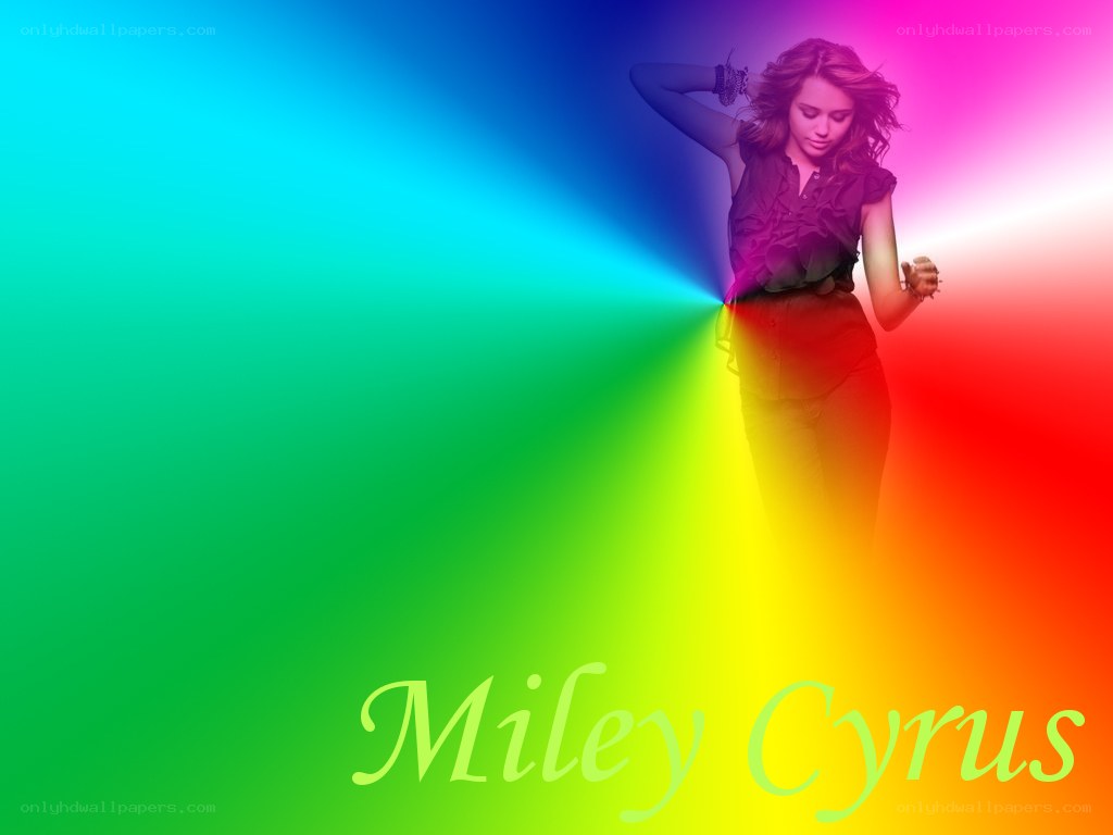 Miley Cyrus colorful background