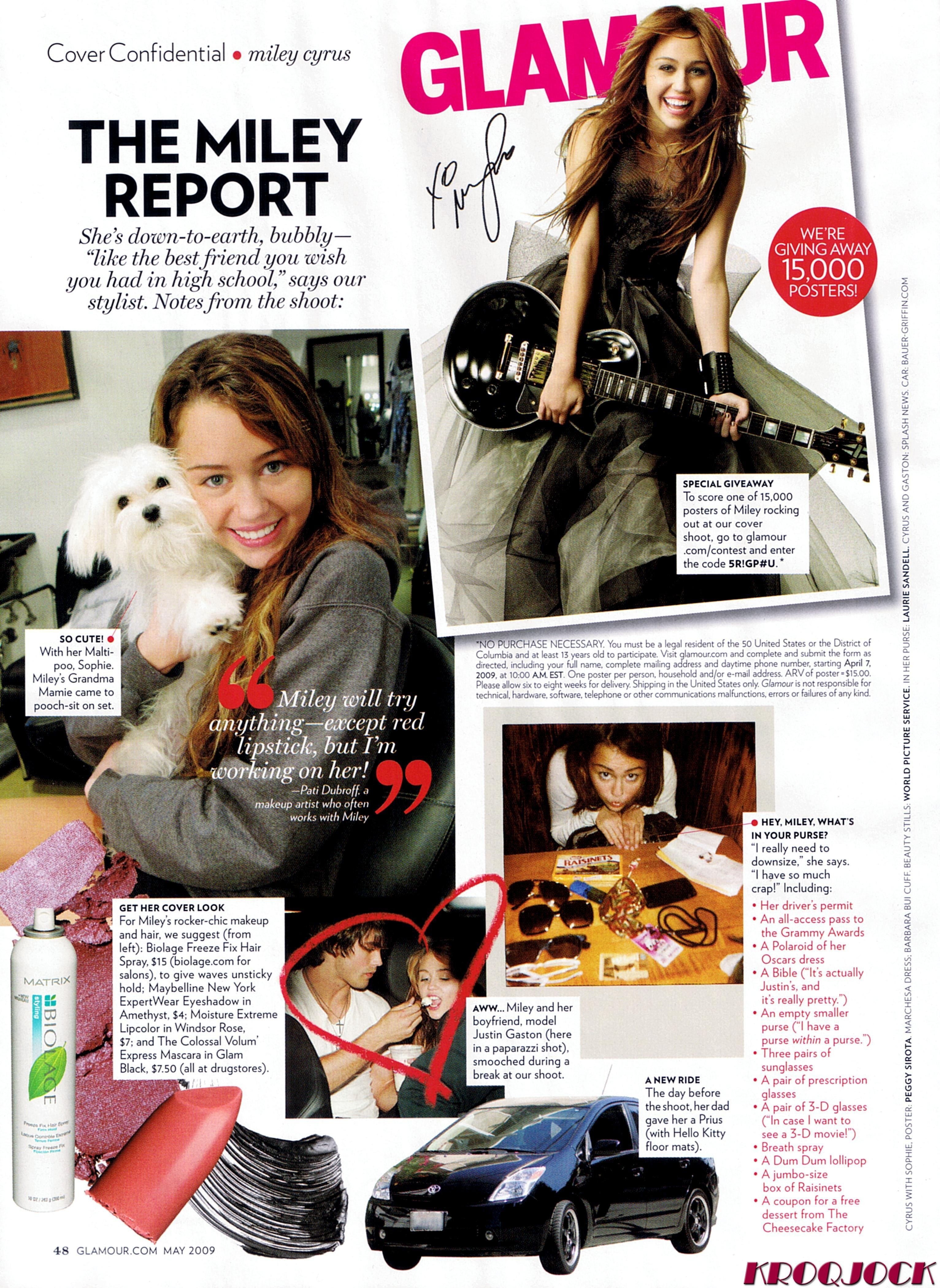 Miley Cyrus Glamour cover