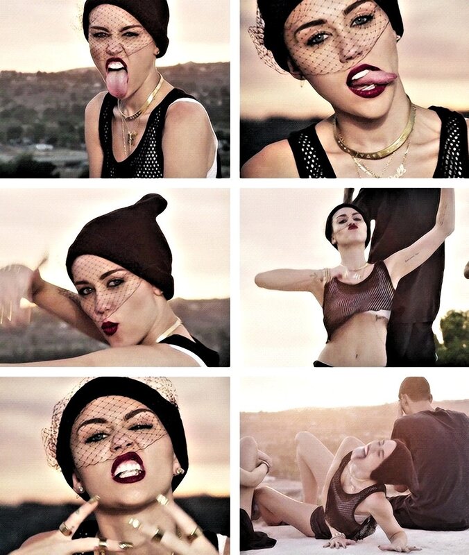 Miley Cyrus in a music video