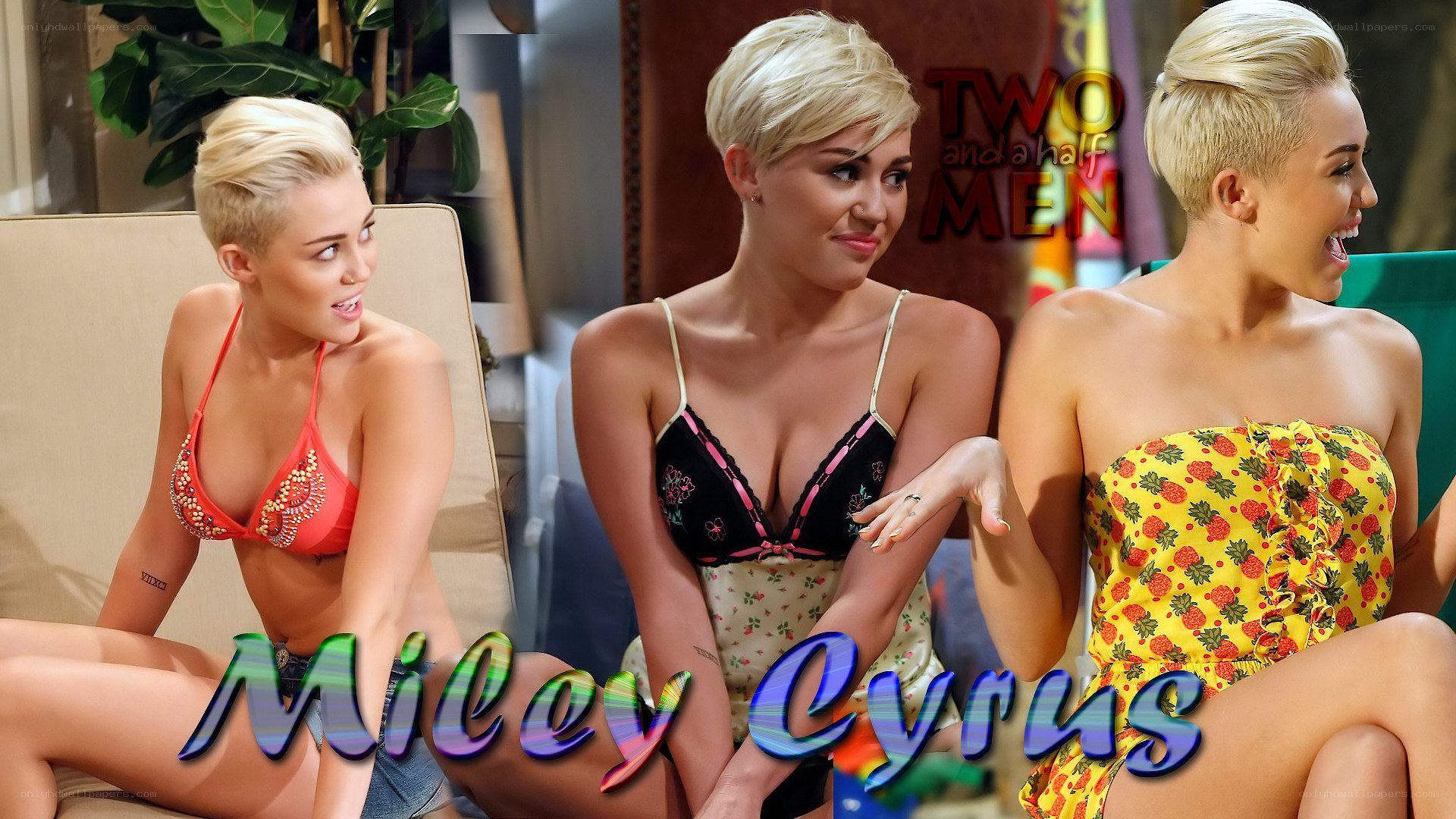 Miley Cyrus in swimsuits