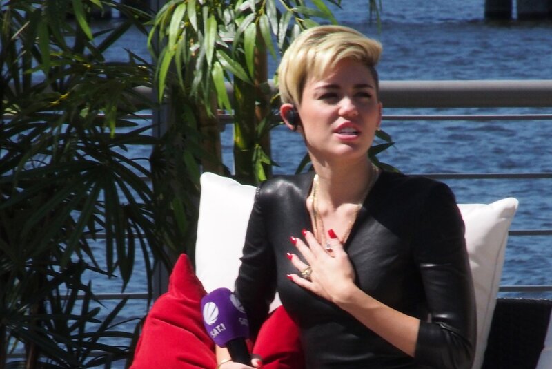 Miley Cyrus interview by water