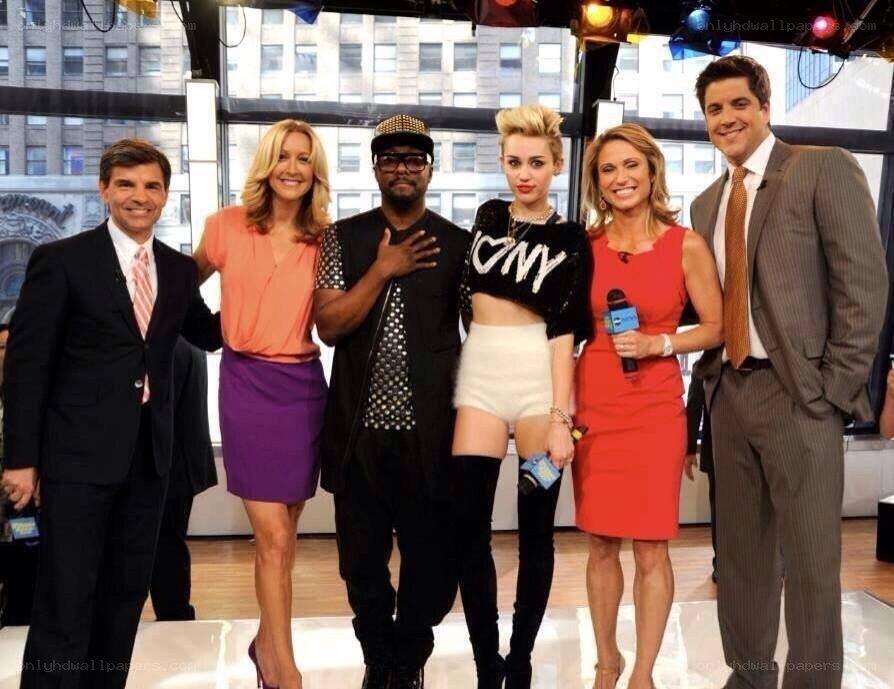 Miley Cyrus on a talk show