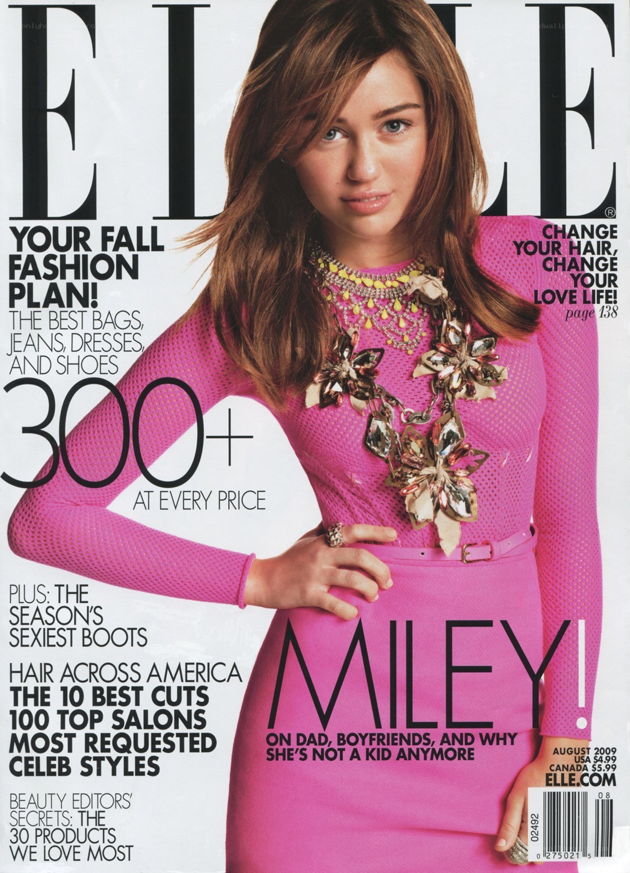 Miley Cyrus on Elle cover