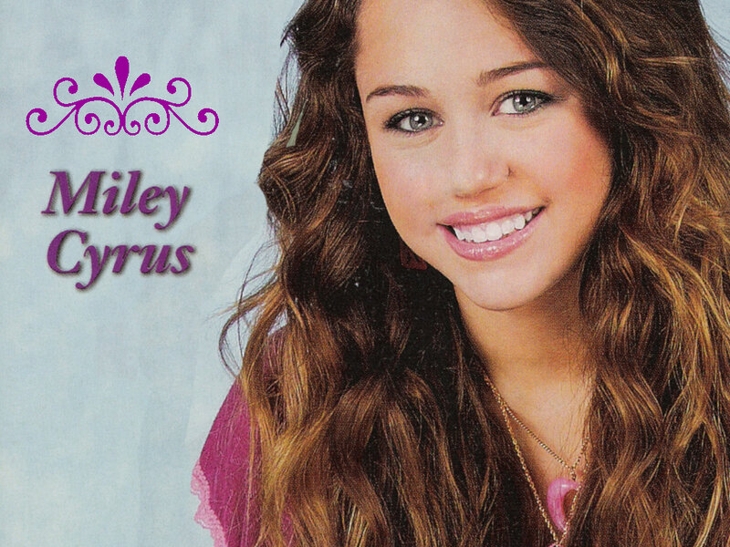 Miley Cyrus Portrait — Brown, Friendly
