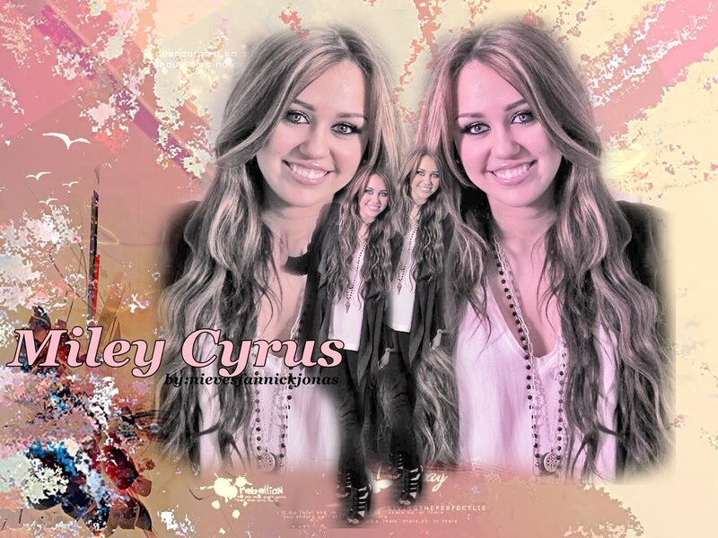 Miley Cyrus Portrait — Pink