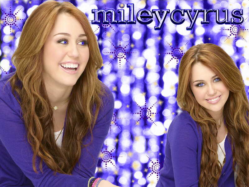 Miley Cyrus Portrait — Purple
