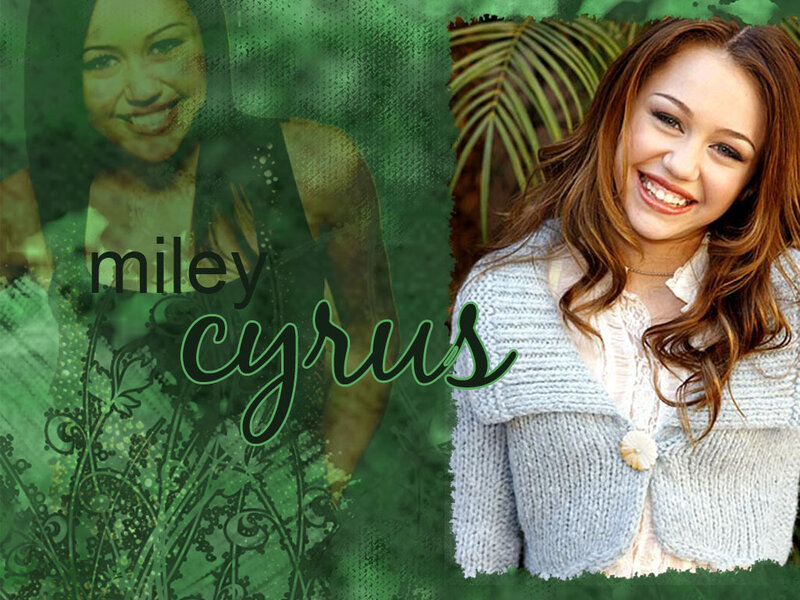 Miley Cyrus Smiling — Green