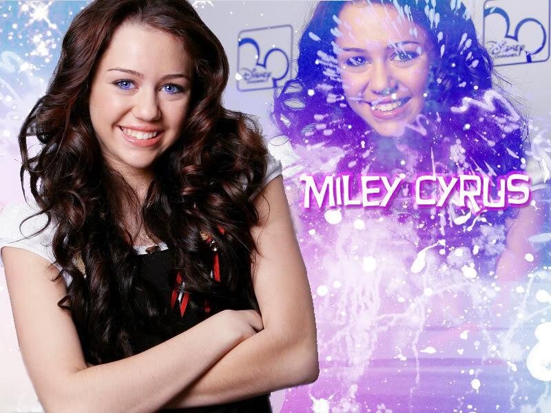 Miley Cyrus Smiling — Purple, Playful