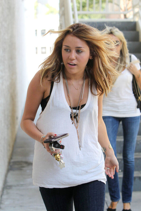 Miley Cyrus walking outside