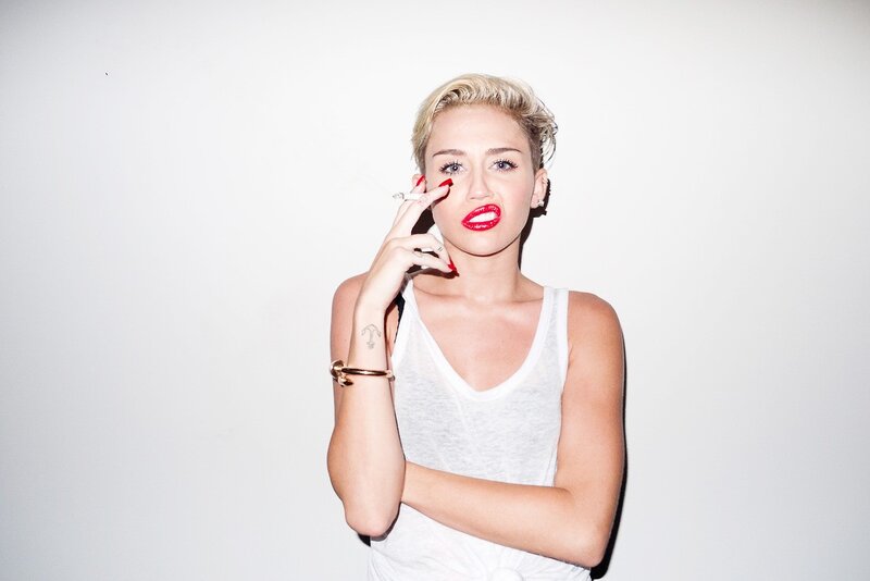 Miley Cyrus with cigarette