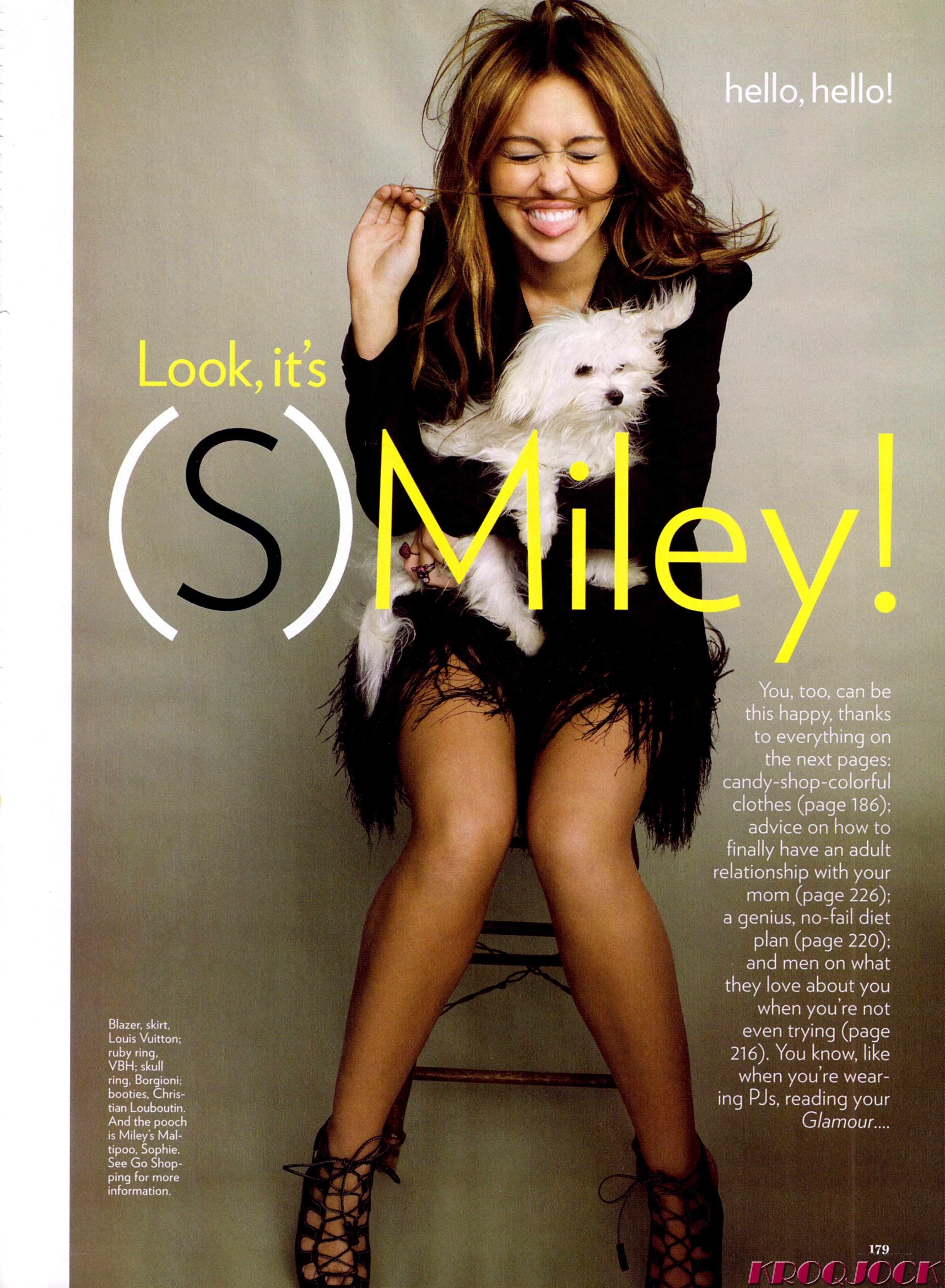 Miley Cyrus with dog