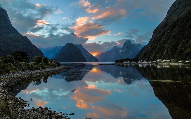 Milford Sound at Sunset