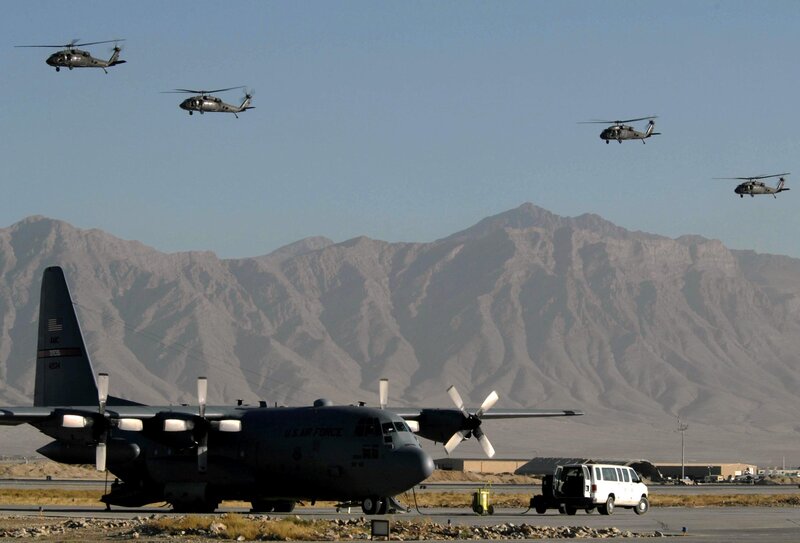 Military aircraft at airfield