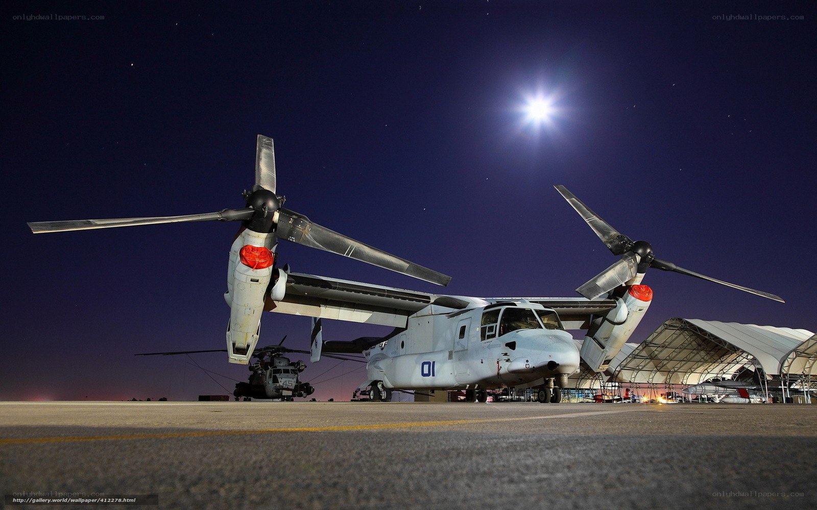 Military aircraft at night