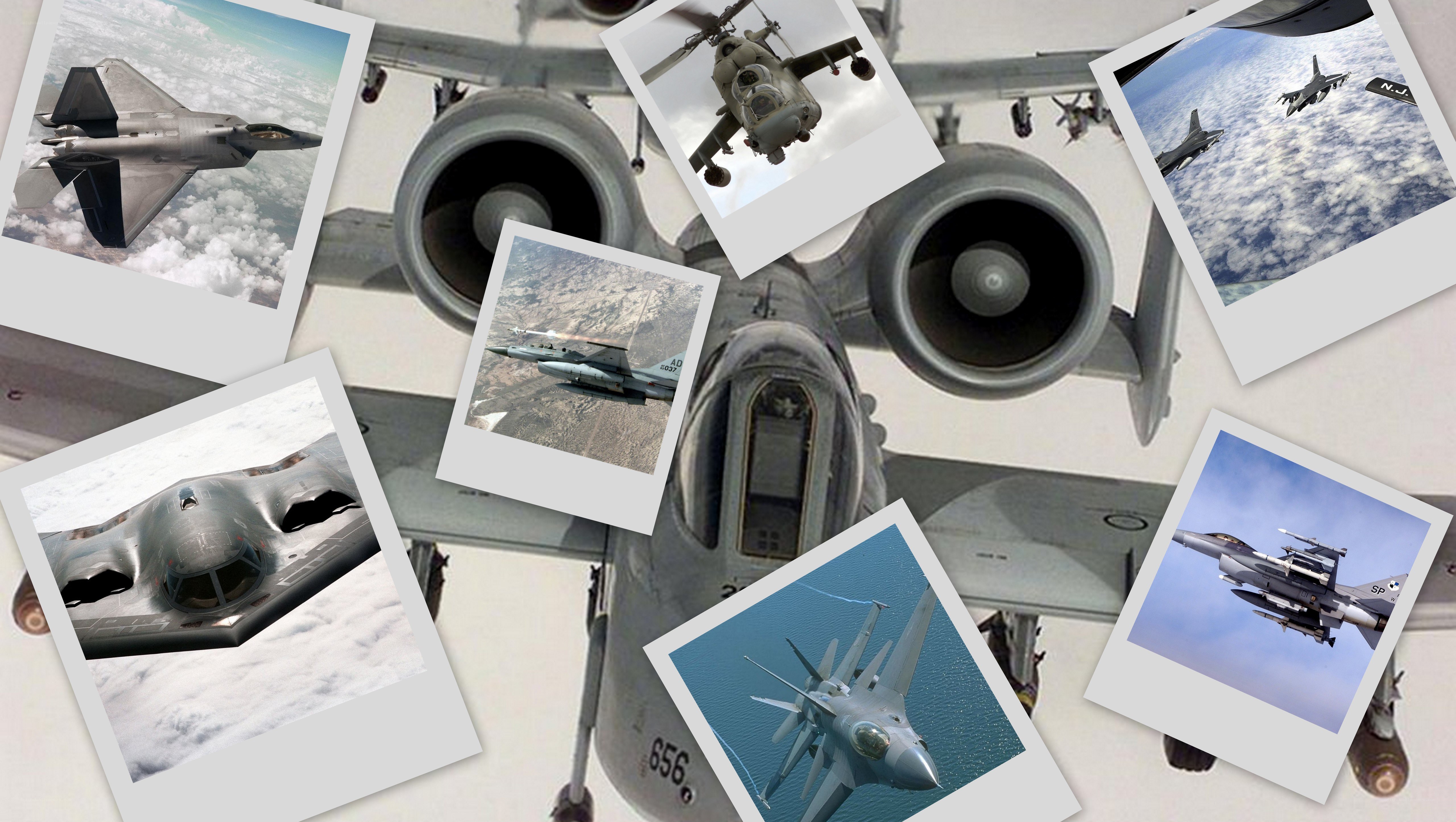 Military aircraft collage