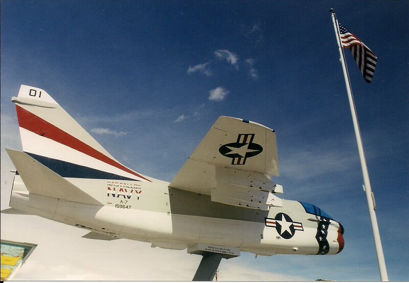 Military Aircraft Display — Blue, Patriotic