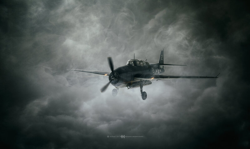 Military Aircraft in Clouds