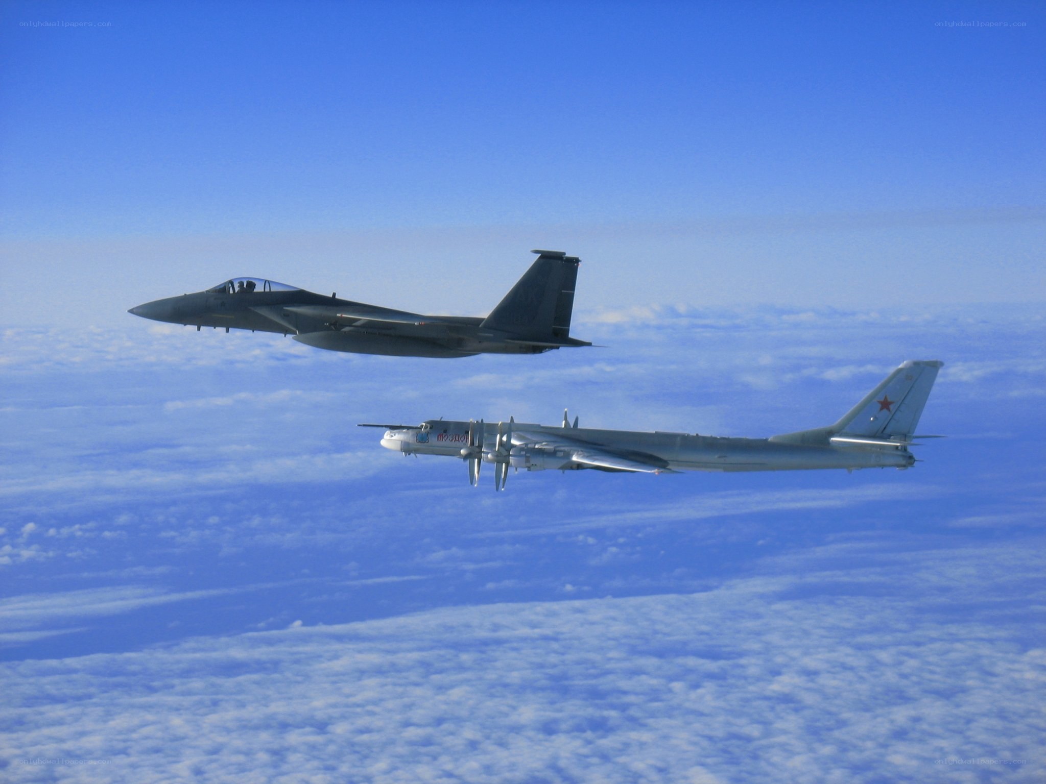 Military aircraft in flight