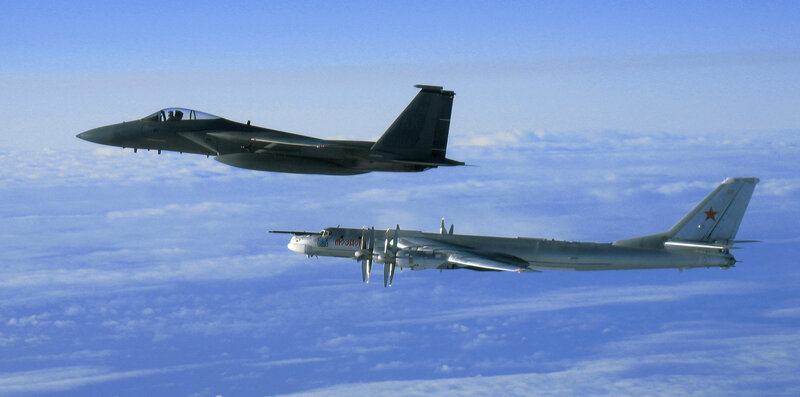 Military aircraft in flight