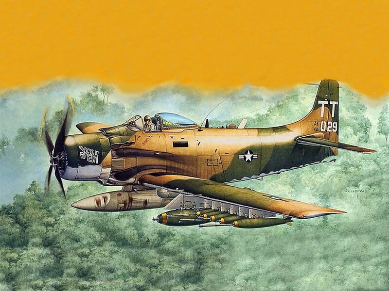 Military aircraft in flight