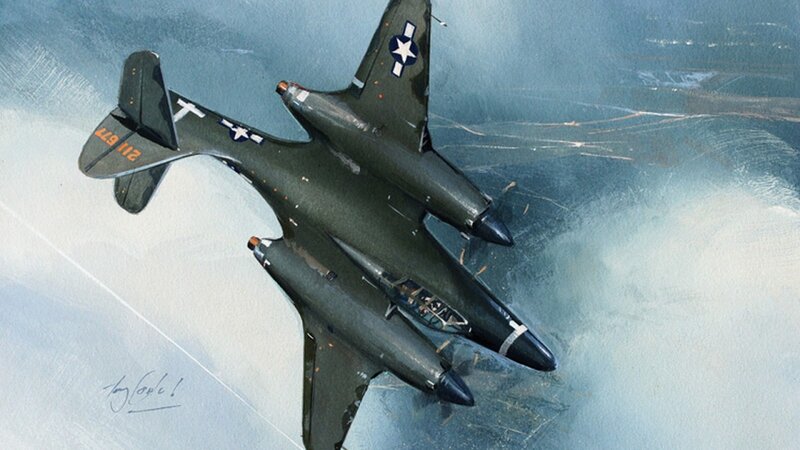 Military aircraft in flight