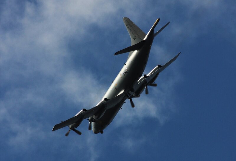 military aircraft in flight