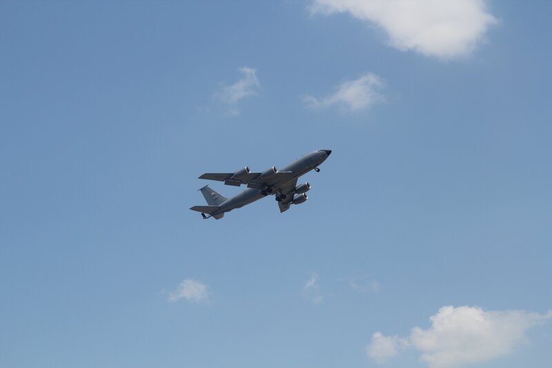 military aircraft in flight