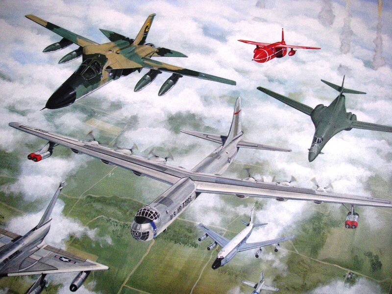 Military aircraft in flight