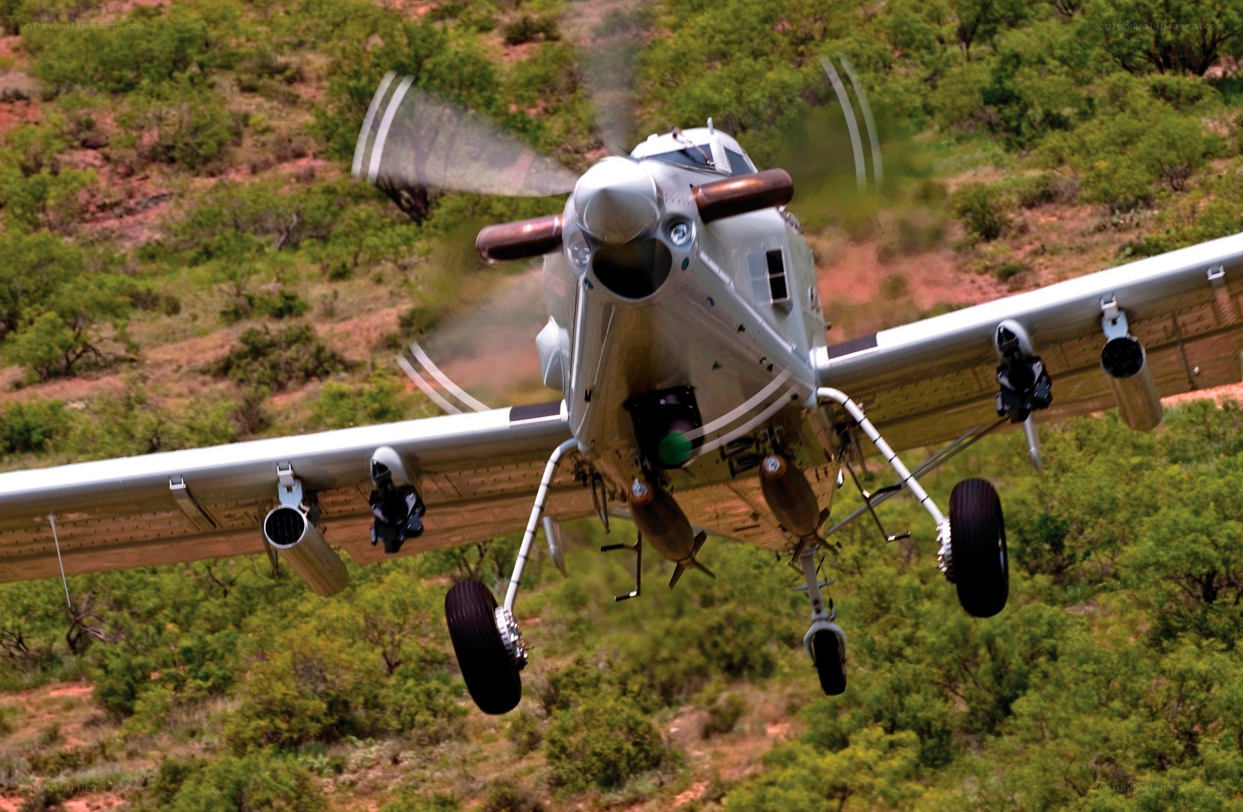 Military aircraft in flight