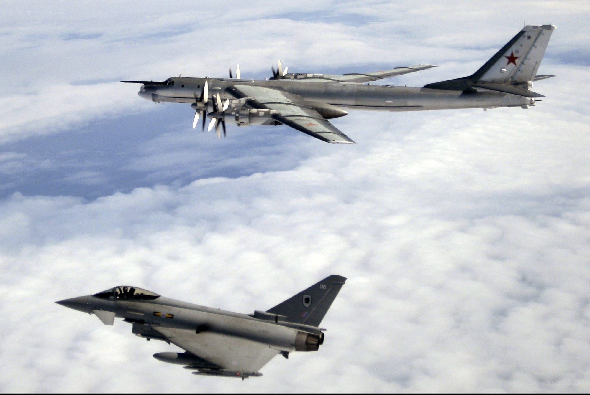 Military aircraft in flight