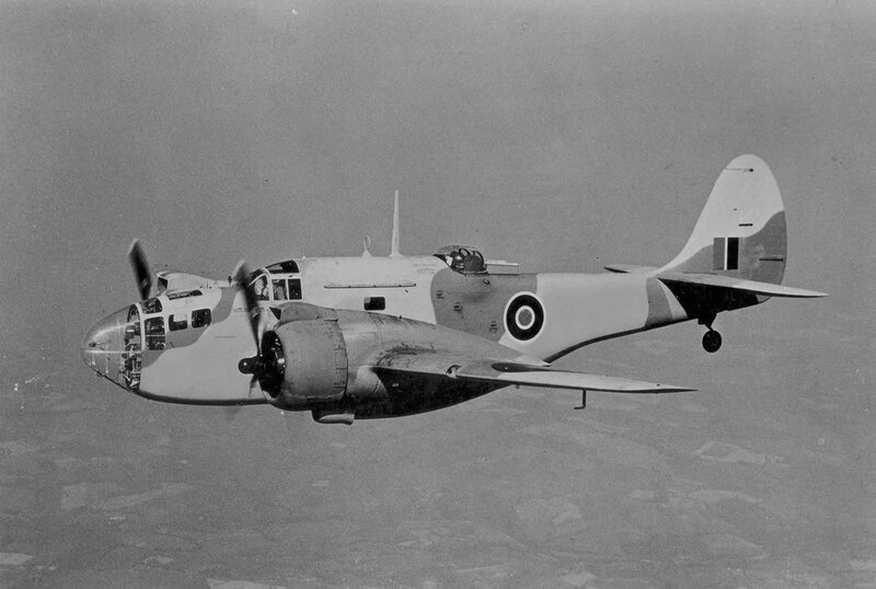 Military Aircraft in Flight — Black, Neutral, Photograph, Propellers, Wings