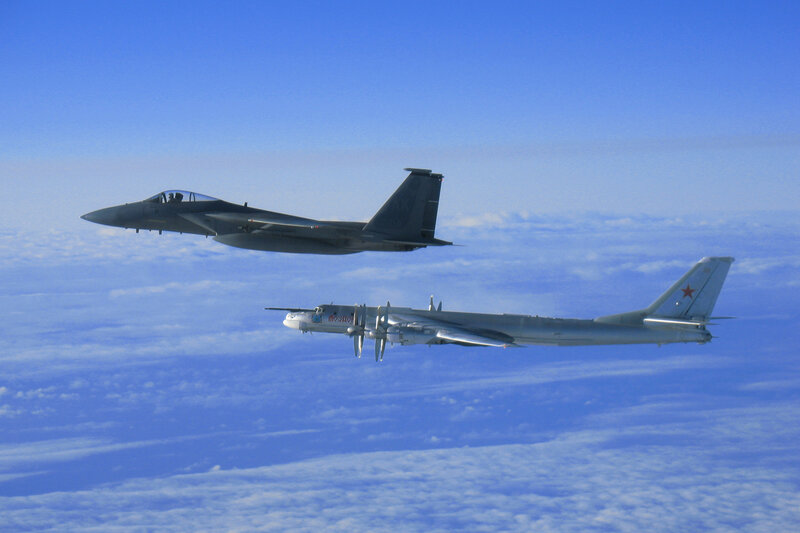 Military Aircraft in Flight — Blue, Calm, Afternoon, Photograph, Fighter Jet