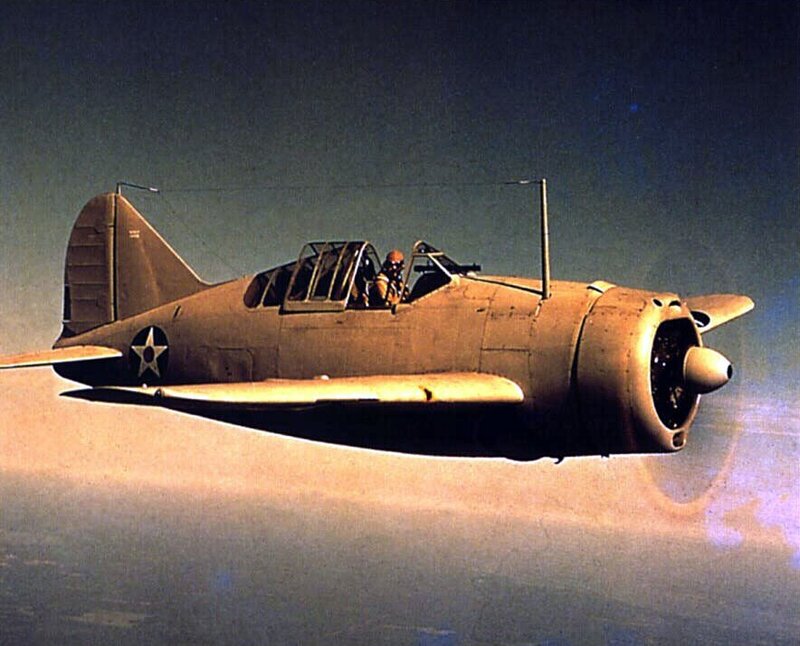Military Aircraft in Flight — Brown
