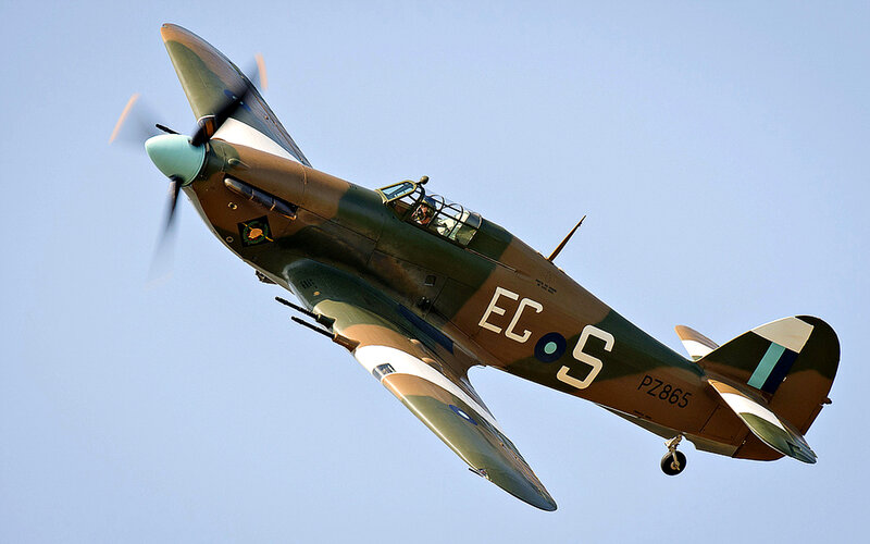Military Aircraft in Flight — Green, Dynamic, Afternoon, Photograph, Propeller, Pilot