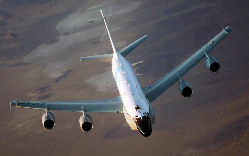 Military Aircraft in Flight — White, Dramatic