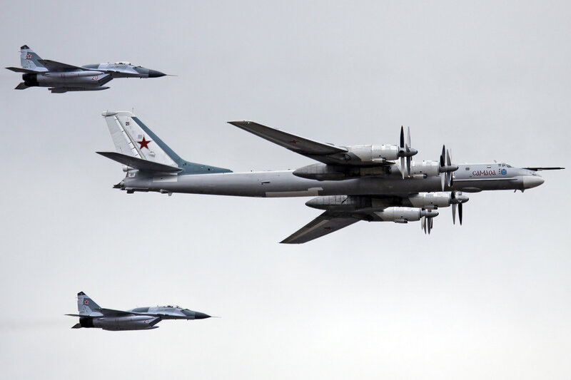 Military aircraft in formation