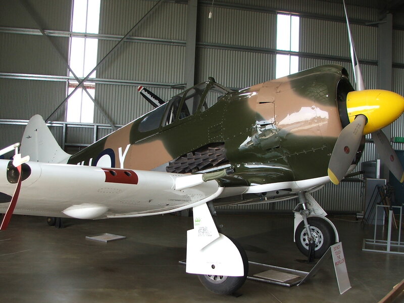 military aircraft in hangar