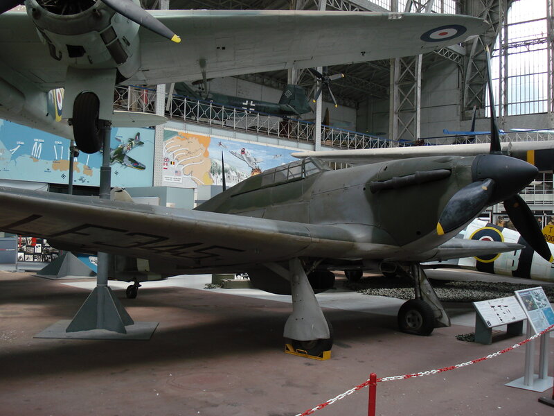 Military Aircraft in Museum — Gray