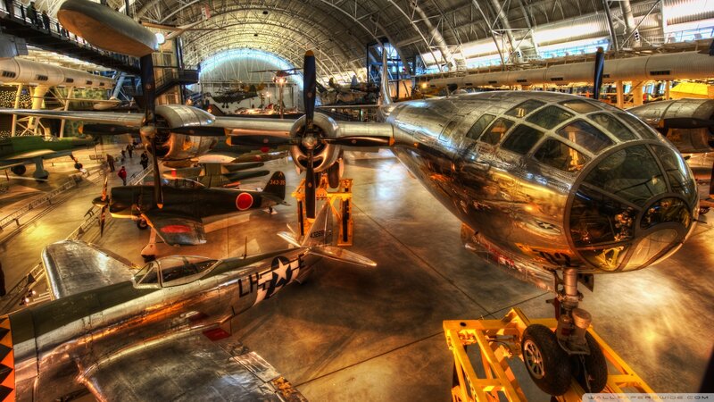 Military Aircraft in Museum — Silver