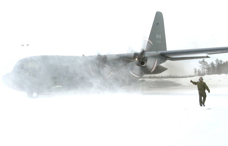 Military Aircraft in Snow