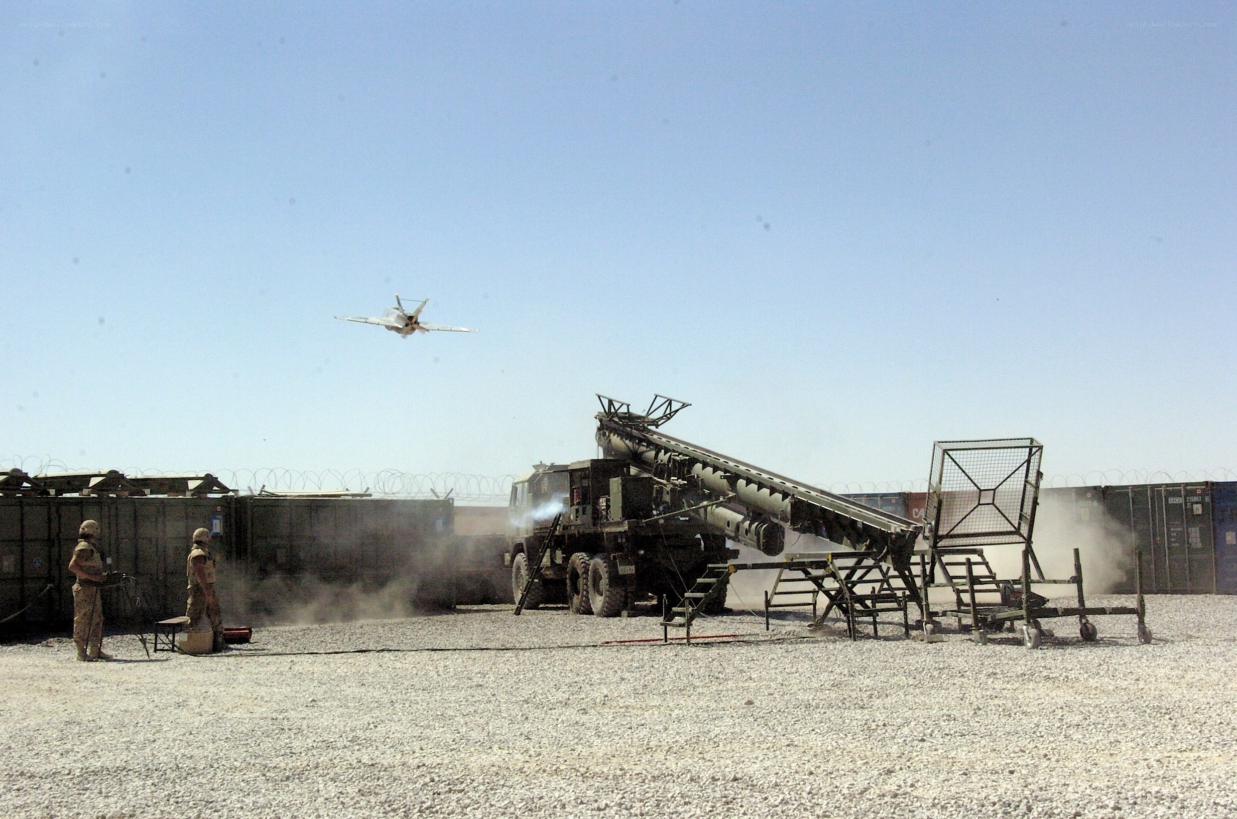 Military aircraft launch operation