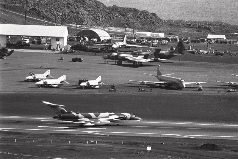 Military aircraft on airfield