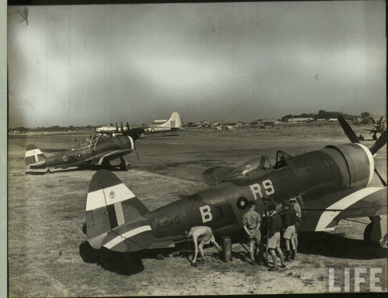 Military aircraft on airfield