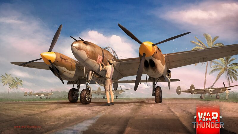 Military Aircraft on Airfield — Blue